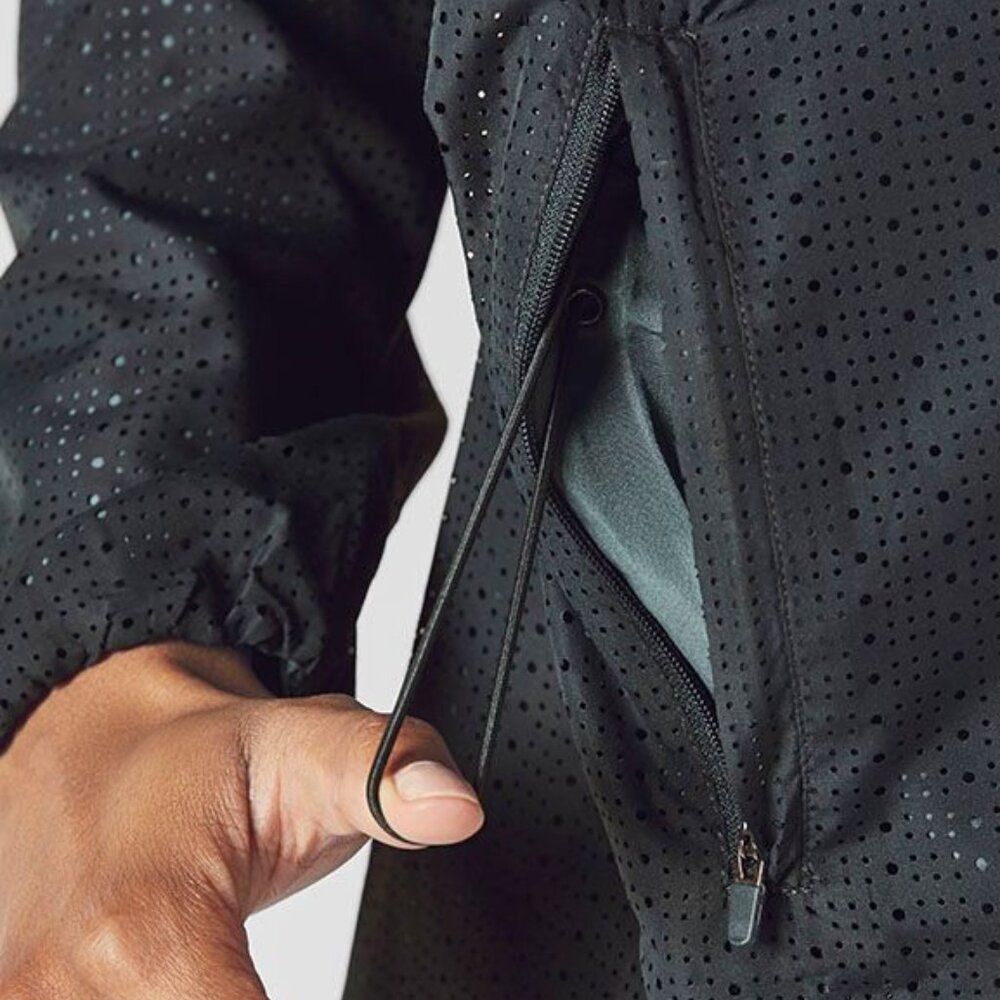 Fabletics Liora Mesh Pullover Cinch Waist Dark Gr… - image 3